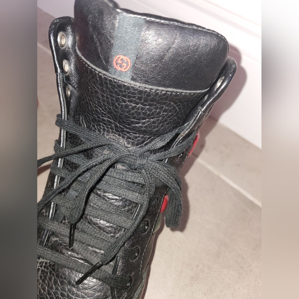 Authentic Gucci men shoes hightop 10 1/2 US - Picture 6 of 14
